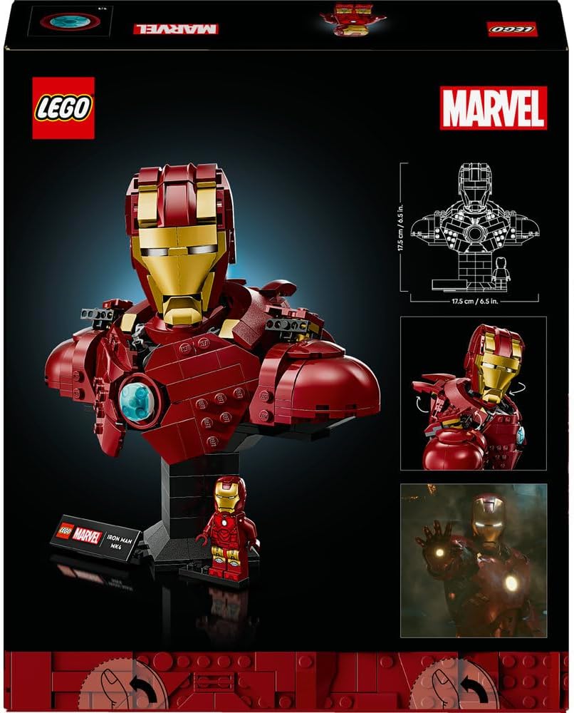LEGO 76327 Marvel Iron Man MK4 Bust Building Set (436 Pieces)