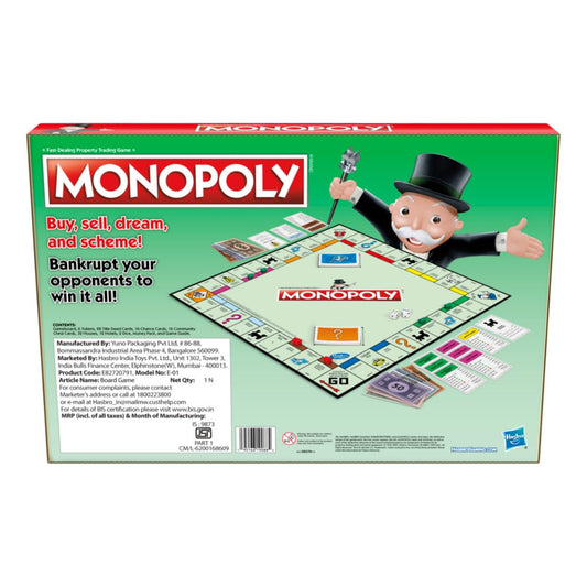 MONOPOLY Board Game (Multicolor) for Families and Kids Ages 8 and Up, Classic fantasy Gameplay
