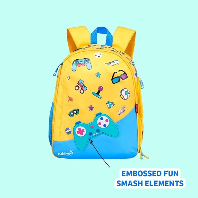 Rabitat School Bags Smash Unisex School Bag – Fun & Durable Backpack for Kids (4-8 Years)