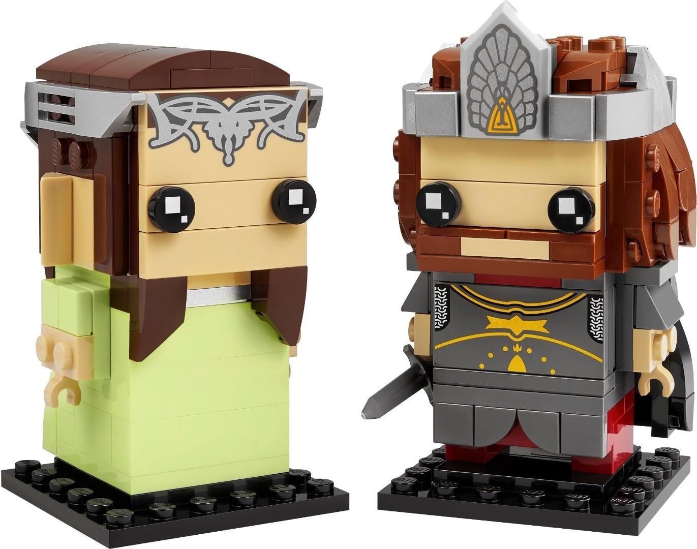 LEGO 40632 Brick Headz Aragorn and Arwen The Lord of The Rings (261 Pieces)