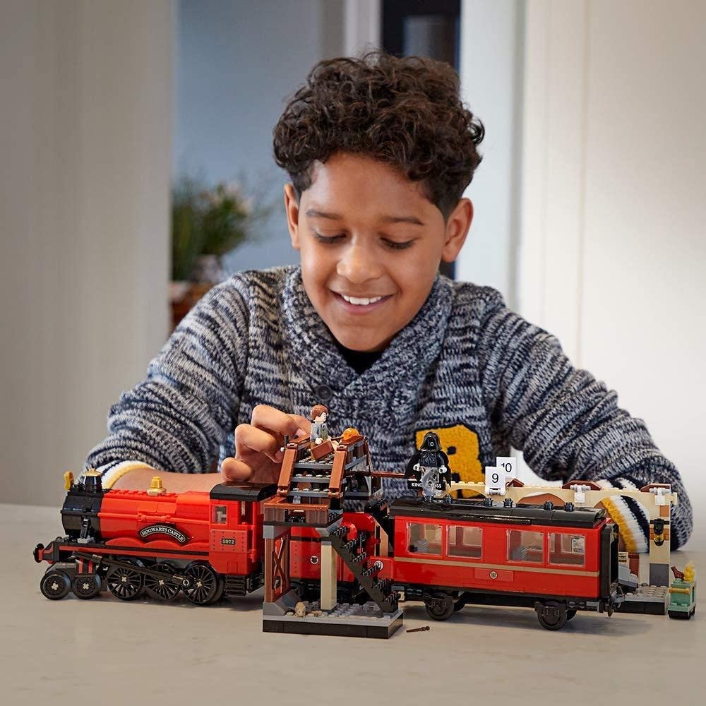 LEGO Harry Potter Hogwarts Express 75955 Toy Train Building Set Includes Model Train and Harry Potter Minifigures Hermione Granger and Ron Weasley (801 Pieces)