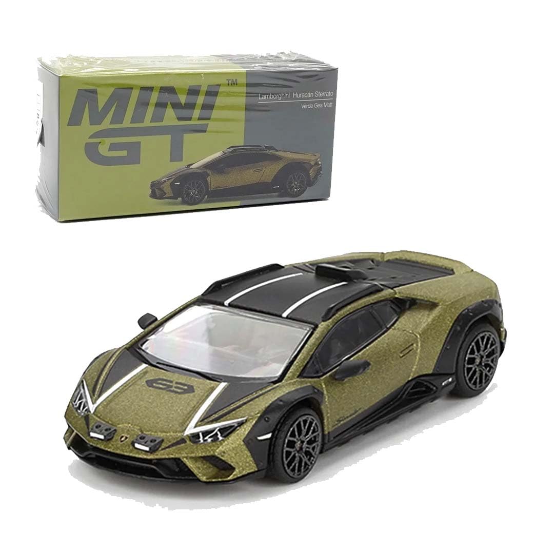 Mini GT Die Cast Collectrors Model Cars: (Lambo'Rghini Hura'can Sterrato Verda GEA Matt)