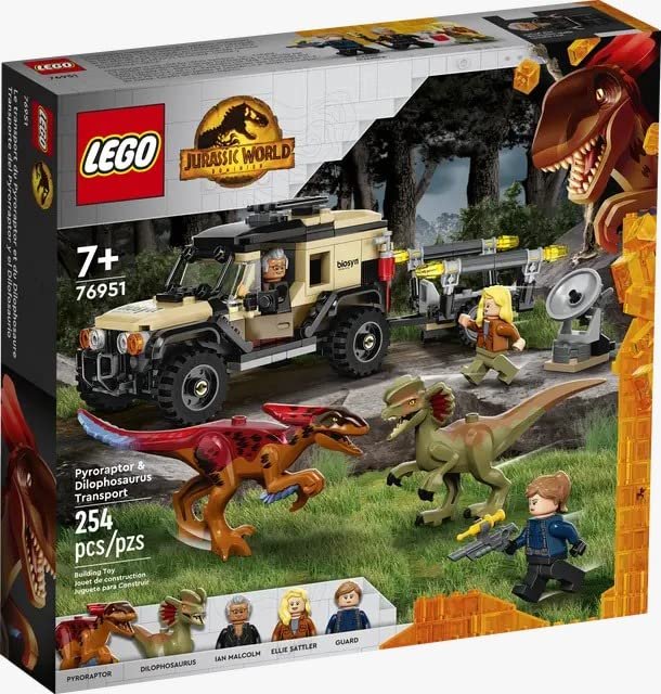 Lego 76951 Pyroraptor & Dilophosaurus Transport (254 Pcs)