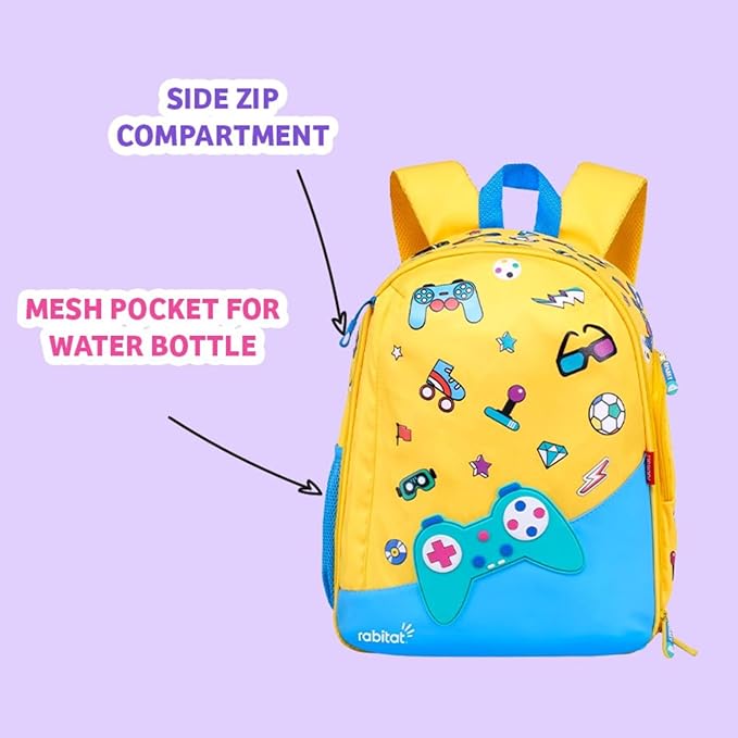 Rabitat School Bags Smash Unisex School Bag – Fun & Durable Backpack for Kids (4-8 Years)