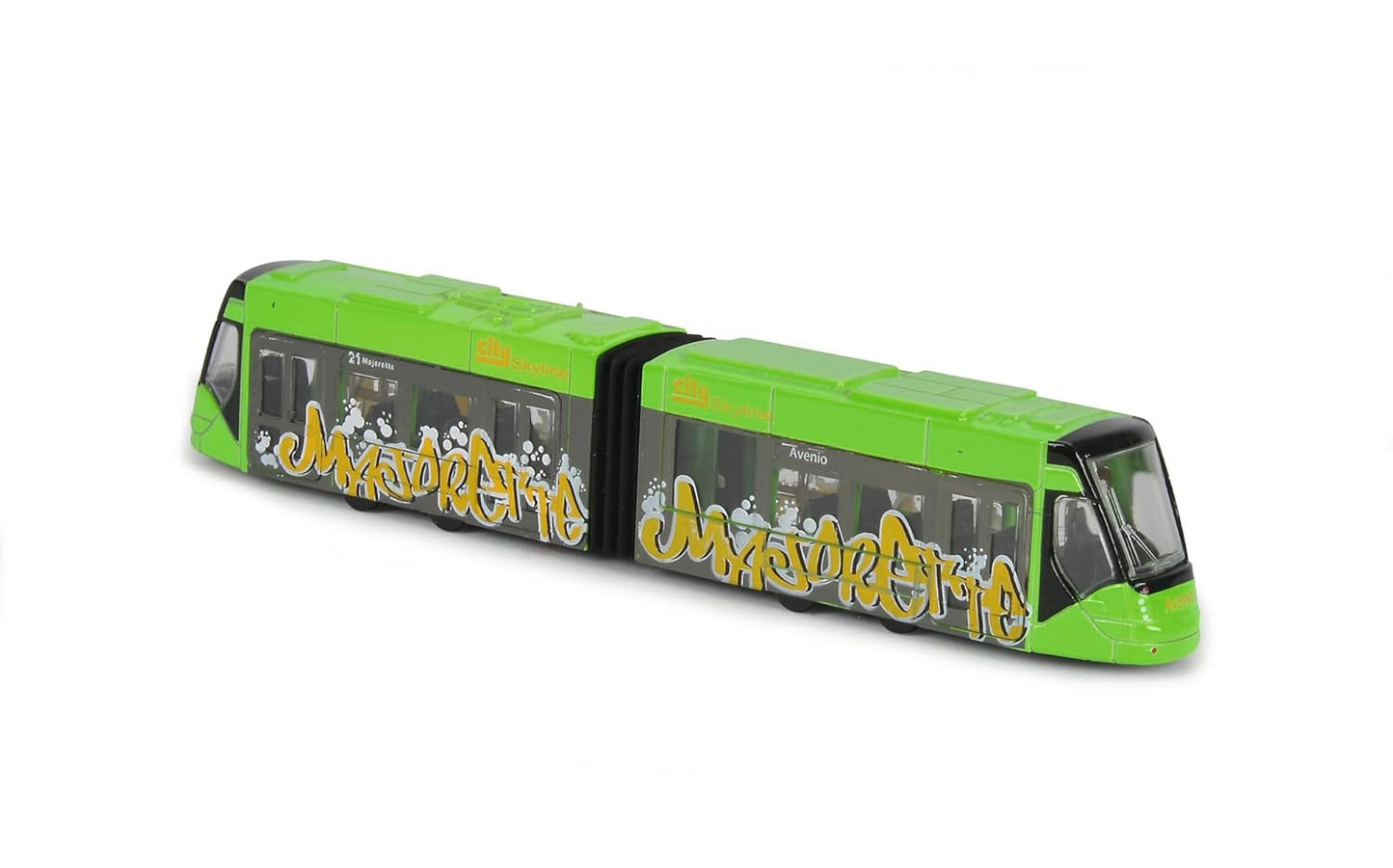 Majorette Man City Bus & Siemens Avenio Tram – Perfect for Young Collectors!
