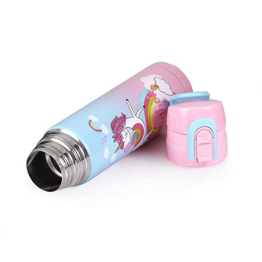 Stainless Steel Bottle for Kids - 500ml, Leakproof & Durable (Unicorn)