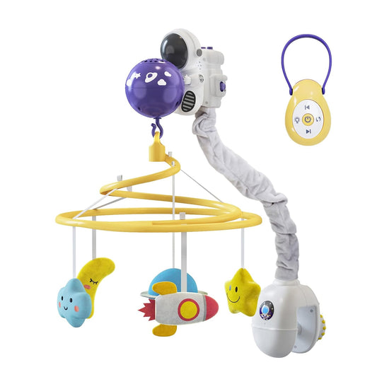 Space Travel Crib Mobile with Music and Lights, Baby Mobile for Crib