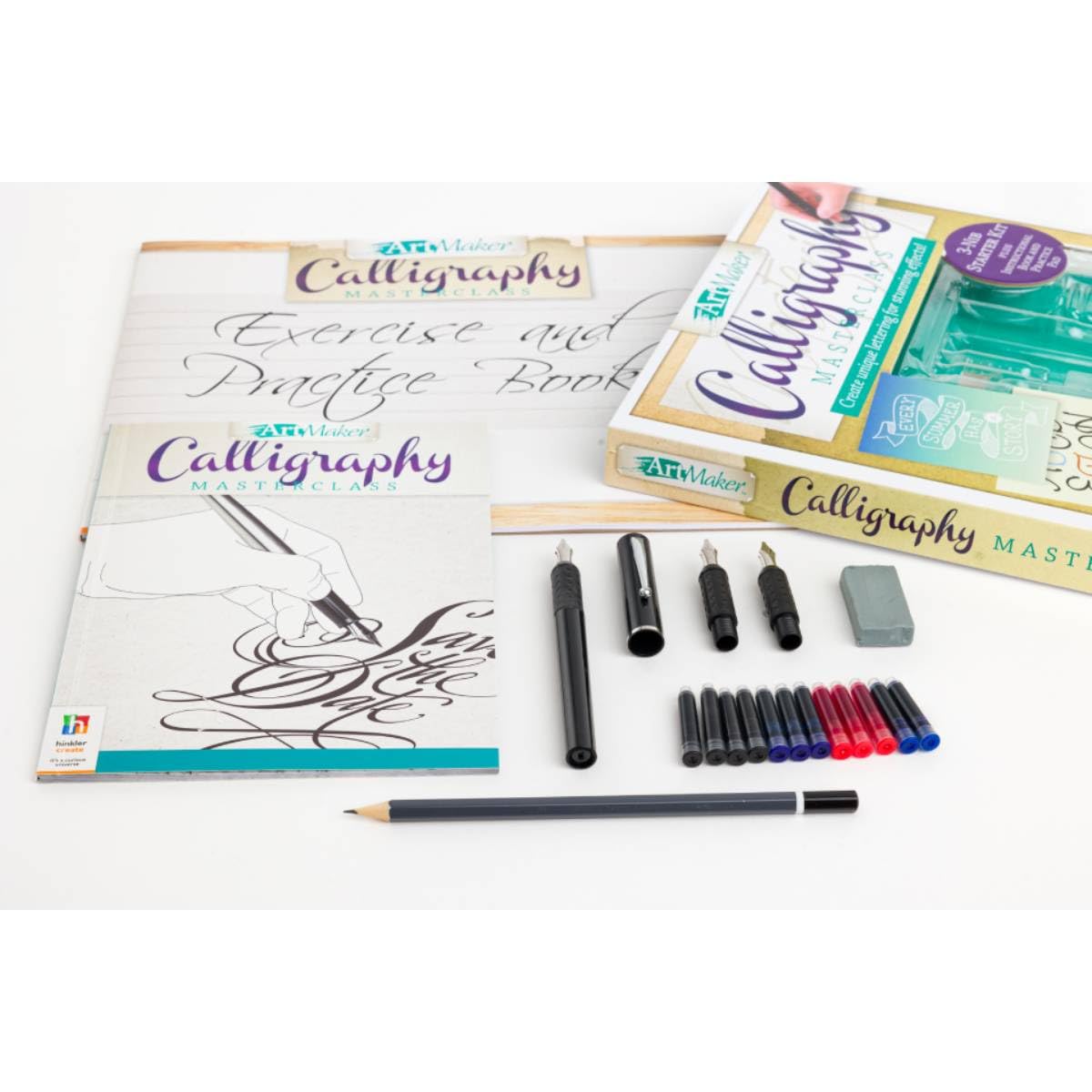 Hinkler Art Maker Calligraphy Masterclass Kit,Ink Color: Black
