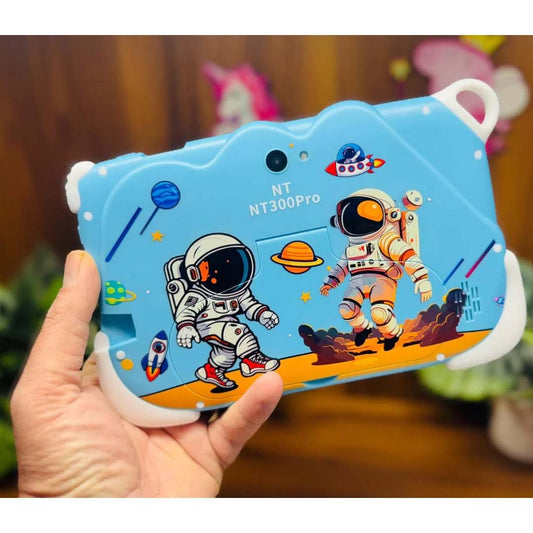 Kids Learning Tablet – 7" HD, 128GB, Dual Cameras, 4G/WiFi, Parental Lock, Fall-Proof Cover (Space - Blue)