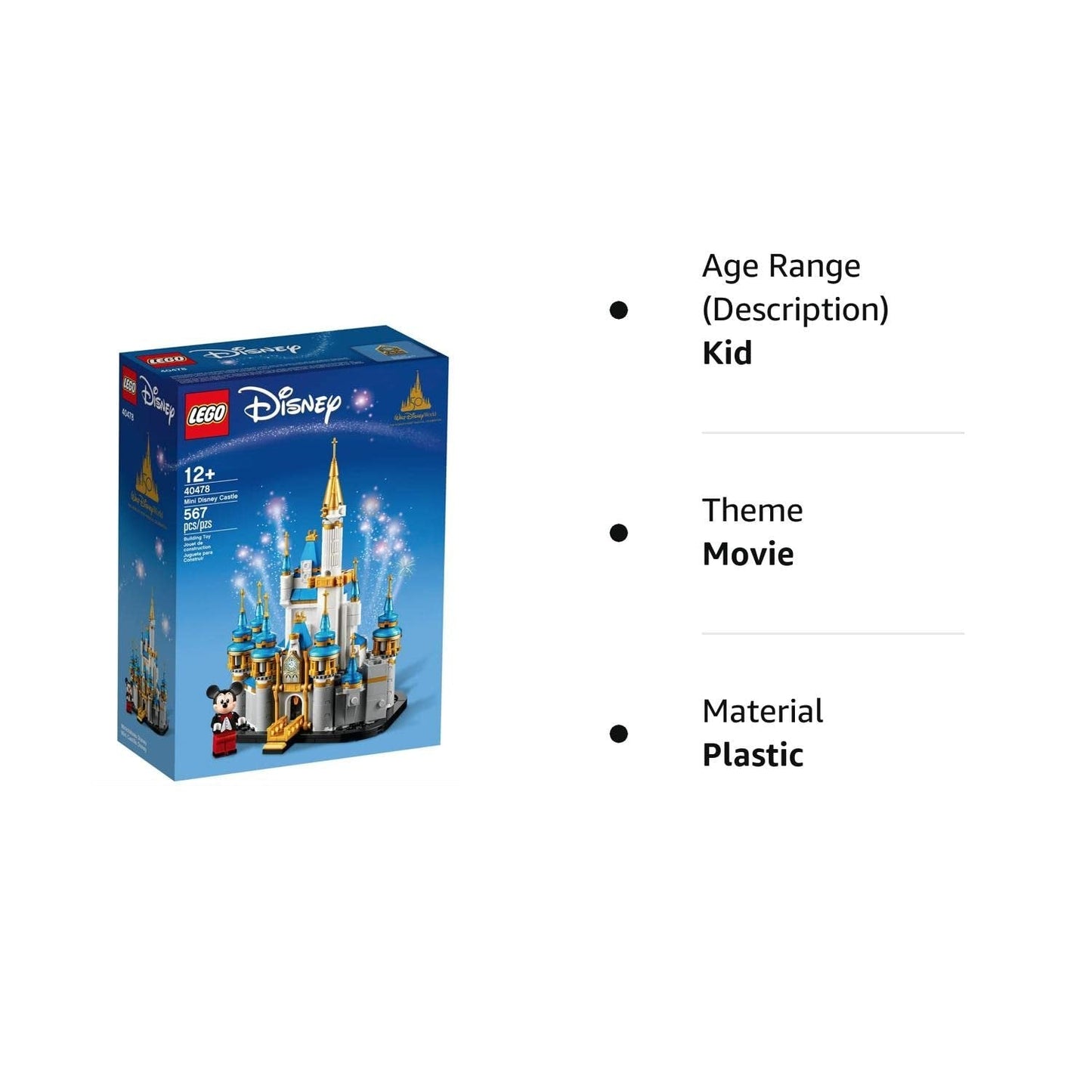 (Box Damage) LEGO Mini Disney Castle 50th Year Anniversary (40478)