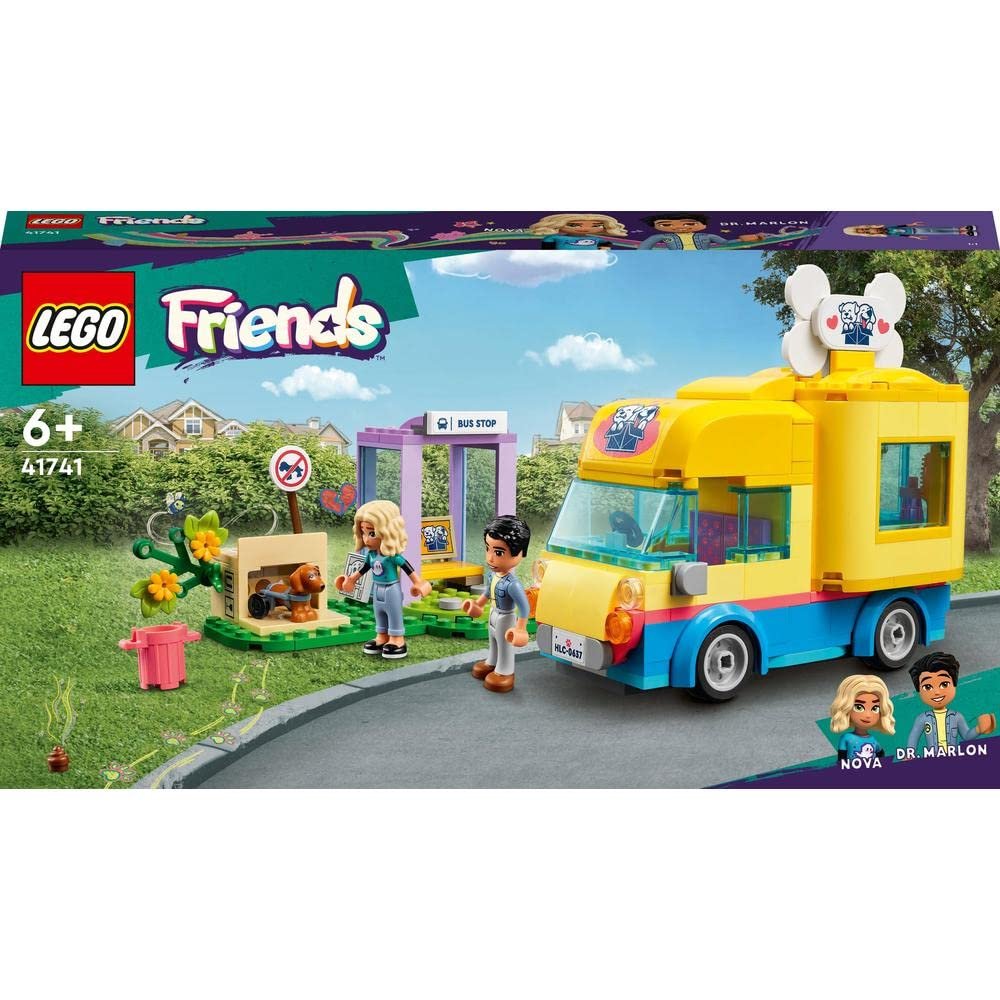 LEGO 41741 Friends Dog Rescue Van Building Toy Set (300 Pcs)