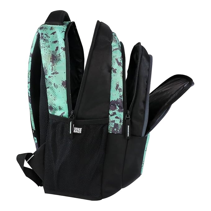 Mike School Bags Trio Backpack – 17L | Stylish & Spacious Sea Green Backpack