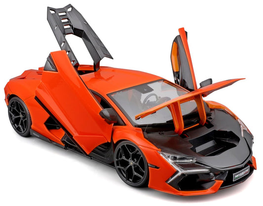 Maisto - 1/18 Scale Model Compatible with Lamborghini Revuelto Hybrid 2023 (Orange) Sports Car Collectible Miniature