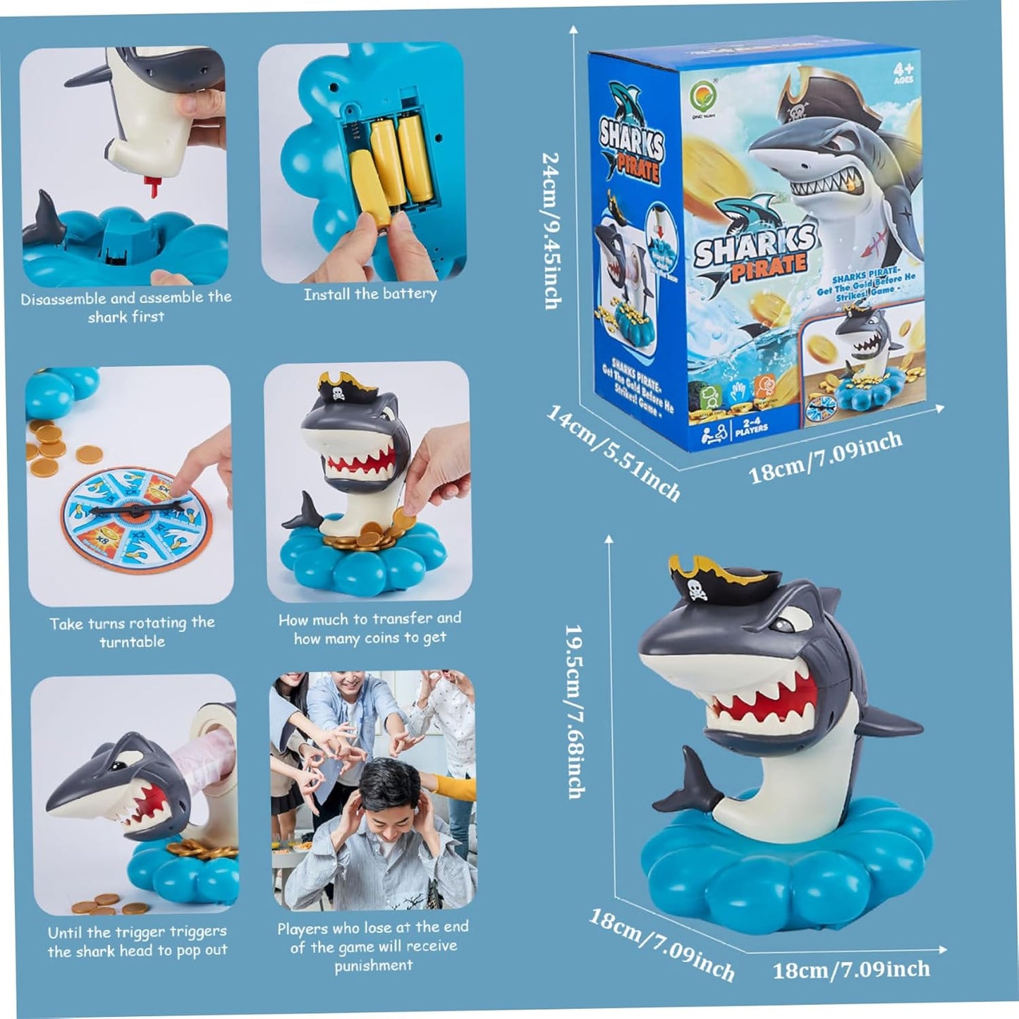 Pop-Up Shark Game – Fun Pirate Surprise Toy for Kids