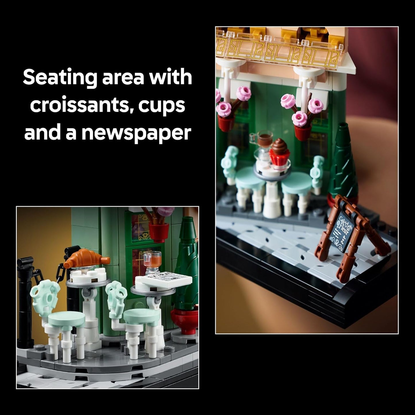 LEGO 10368 Icons French Café Paris Building Set (1101 Pieces)