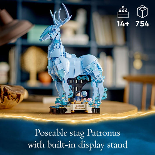 LEGO Harry Potter Expecto Patronum 76414 Collectible 2-in-1 Building Set; Birthday Gift Idea for Teens or Fans Aged 14 and Up;