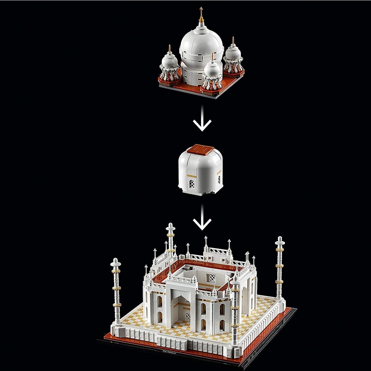 LEGO Architecture L&Marks Collection Taj Mahal 21056 Building Kit (2,022 Pcs),Multicolor