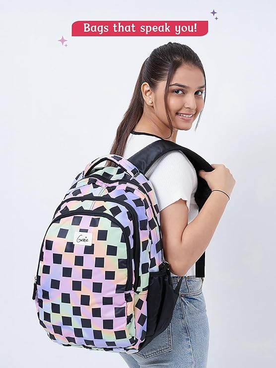 Genie Iridescence 17-Inch Casual Backpack – 27L | Stylish, Lightweight & Spacious