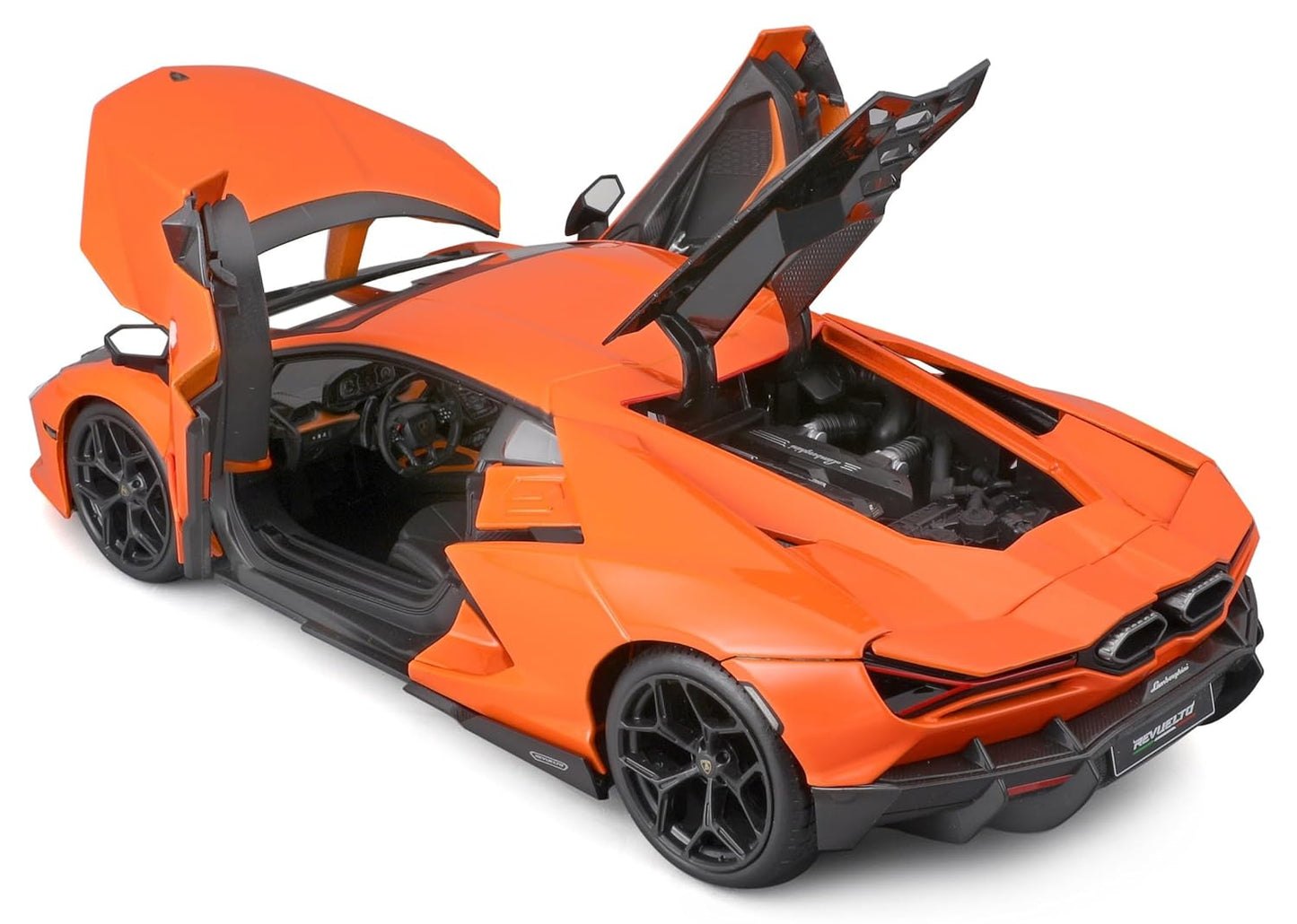 Maisto - 1/18 Scale Model Compatible with Lamborghini Revuelto Hybrid 2023 (Orange) Sports Car Collectible Miniature