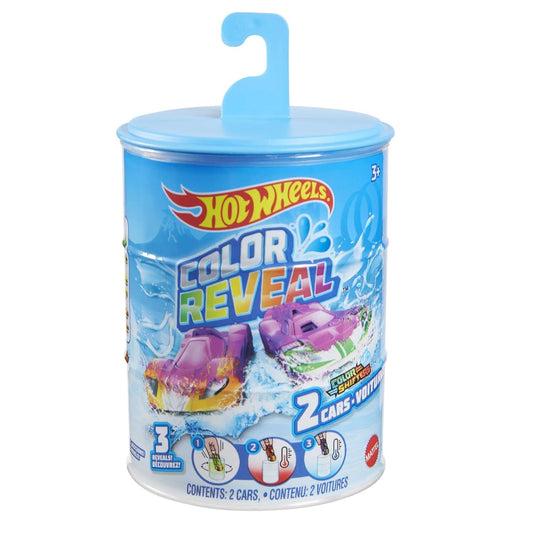 Hot Wheels Color Reveal 2 Pack of 1:64 Scale Vehicles with Surprise Reveal & Repeat Color-Change; Transform Deco with Hot & Ice Cold Water, Surprise...