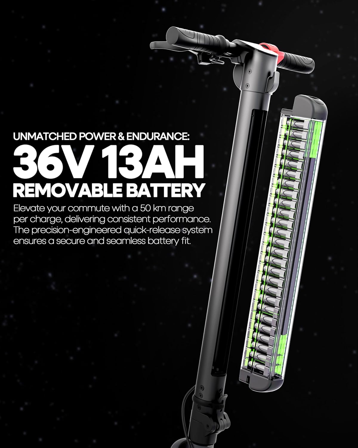 UBOARD X Pro Electric Scooter – 25Km Range, Fast Charging, Foldable E-Ride with LED Display & Dual Brakes (Black)