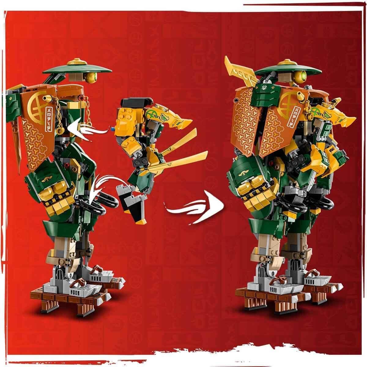 LEGO NINJAGO Lloyd and Arin’s Ninja Team Mechs Building Toy Set, (71794) Featuring 2 Battle Mechs and 5 Minifigures, Gift for Imaginative Boys and Girls Ages 9+