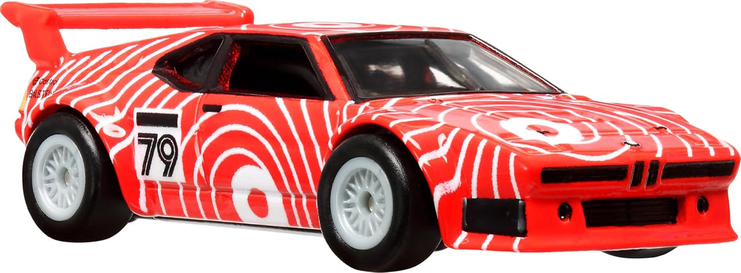Hot Wheels Premium Car Culture Circuit Legends Toy Vehicle, 1:64 Scale Die-Cast BMW M1 Procar, Exotic Envy, Real Riders Tires, Metal/Metal Chassis