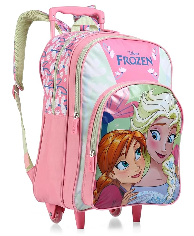 STRIDERS Frozen Elsa & Anna 16-Inch Trolley Backpack for School Perfect for 6 to 8 Years Kids
