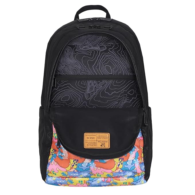 Arctic Fox School Bags Color Splash Castel rock 34 Liters School Backpack for Boys and Girls
