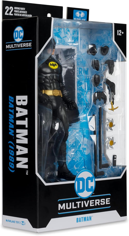 McFarlane Toys – DC Multiverse Batman (1989 Movie) 7" Action Figure – 22 Points of Articulation, Accessories Included