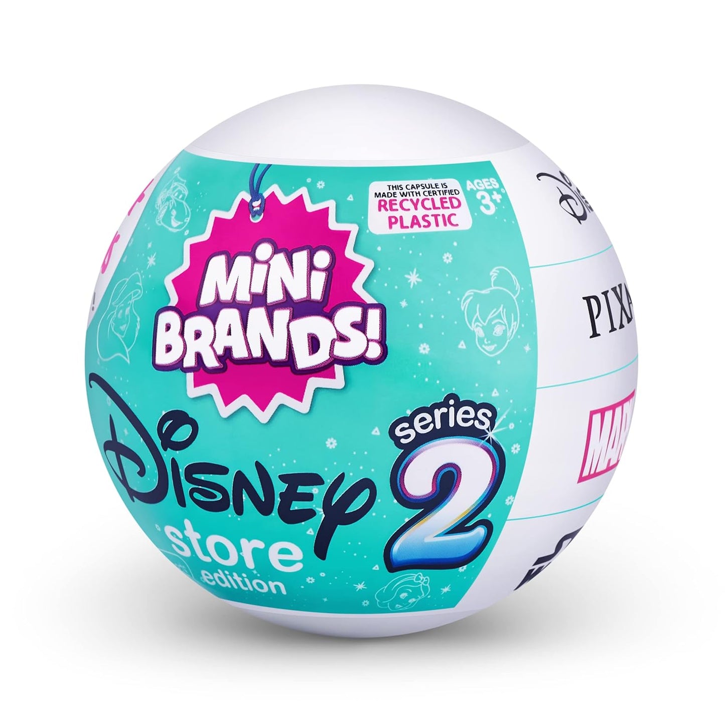 Zuru Mini Brands Disney Store Edition Series 2 Miniature Toy Product Blind Capsule - Contains 5 Miniature Figures
