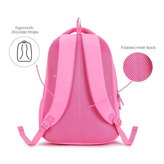Genie Paige Backpack for Women – 19” | Lightweight, Water-Resistant & Spacious (36L) with Happy Pouch