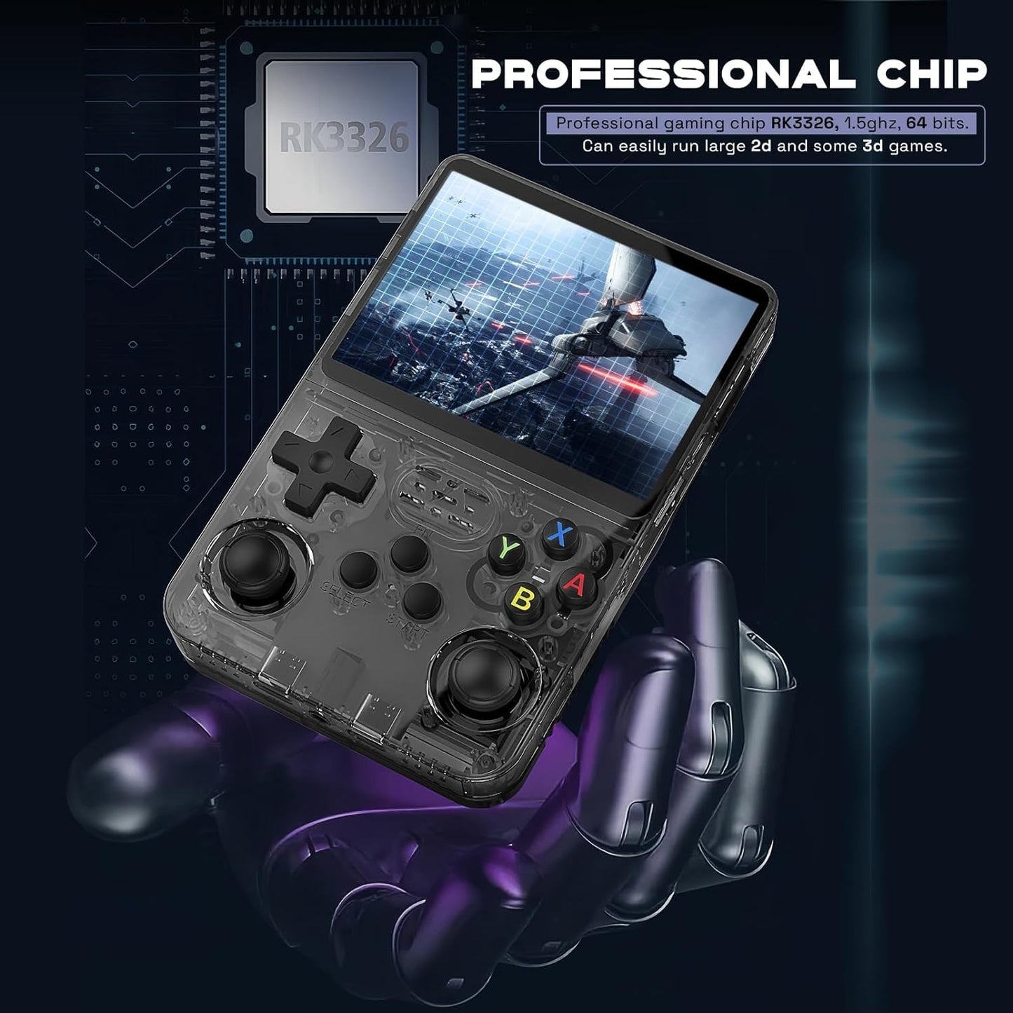 R36S Retro Handheld Video Game Console 3.5 inch Retro Handheld Video Games Consoles Built-in Rechargeable Battery Portable Style