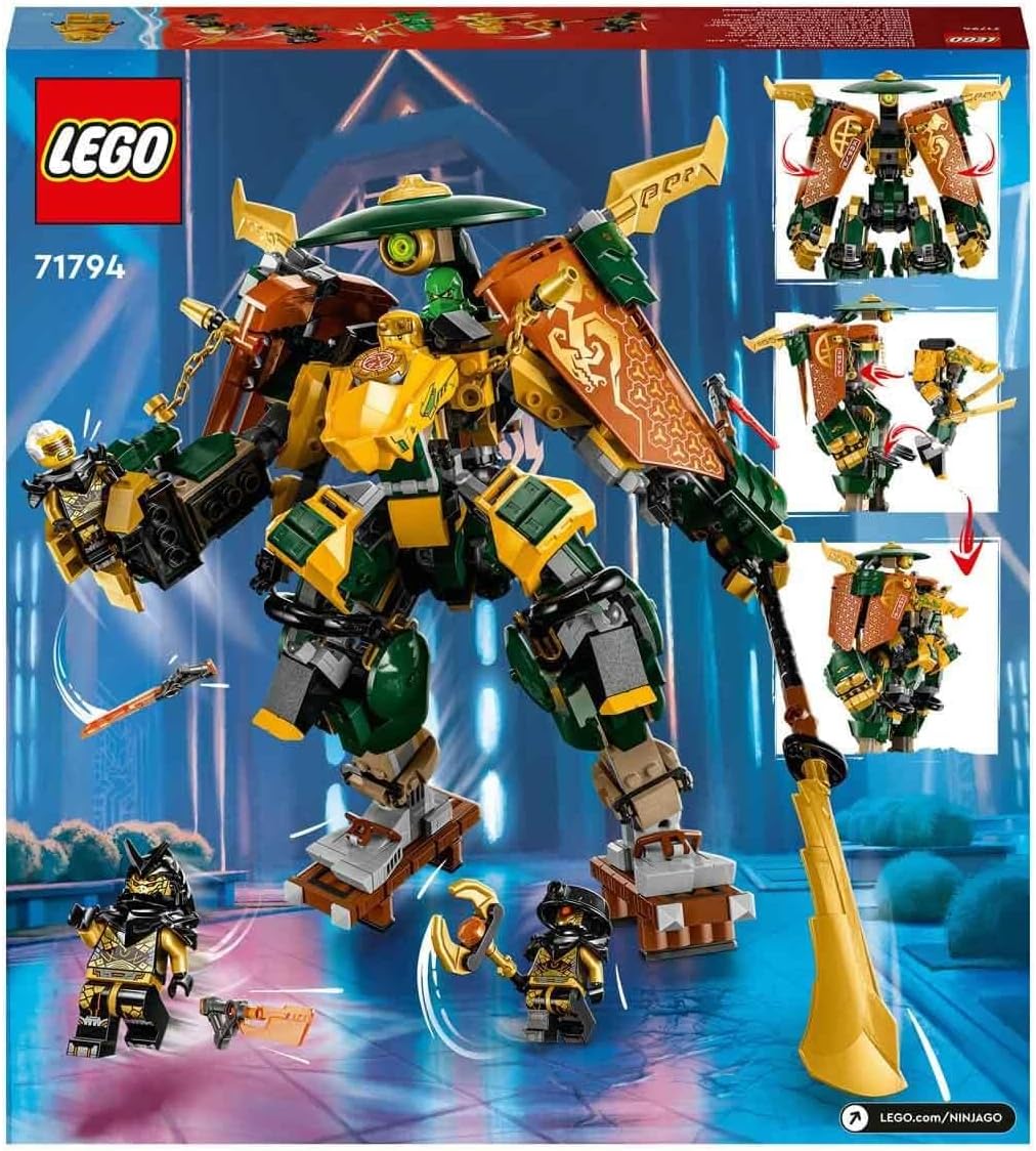 LEGO NINJAGO Lloyd and Arin’s Ninja Team Mechs Building Toy Set, (71794) Featuring 2 Battle Mechs and 5 Minifigures, Gift for Imaginative Boys and Girls Ages 9+