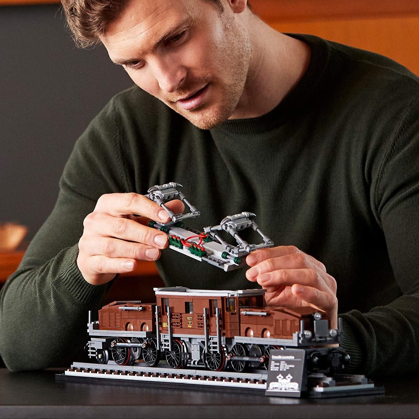 LEGO Crocodile Locomotive 10277 Building Kit; Recreate the Iconic Crocodile Locomotive with This Train Model