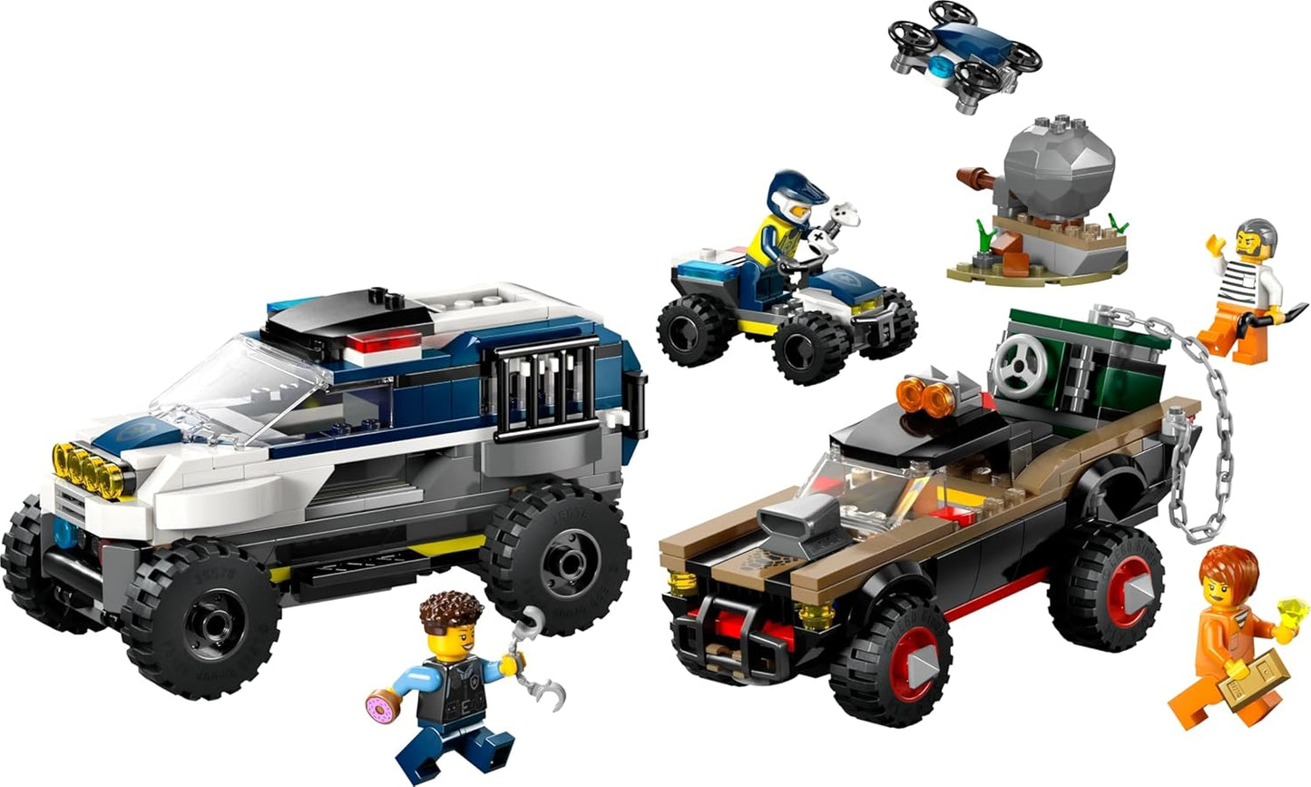 LEGO City Off-Road Police Car Chase Set 60449 Building Blocks Toys for 6+ Gift for Boys and Girls