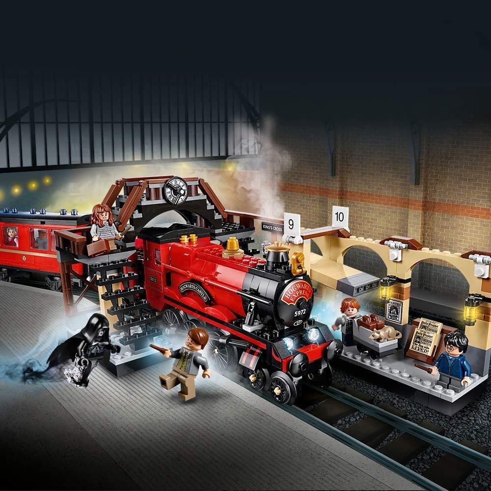LEGO Harry Potter Hogwarts Express 75955 Toy Train Building Set Includes Model Train and Harry Potter Minifigures Hermione Granger and Ron Weasley (801 Pieces)