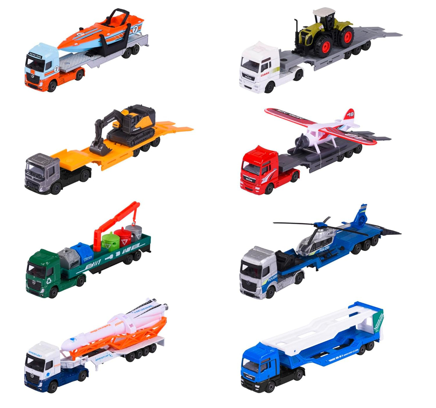 Majorette Transporter Trucks Single Pack – Multicolor Die-Cast Vehicle Set