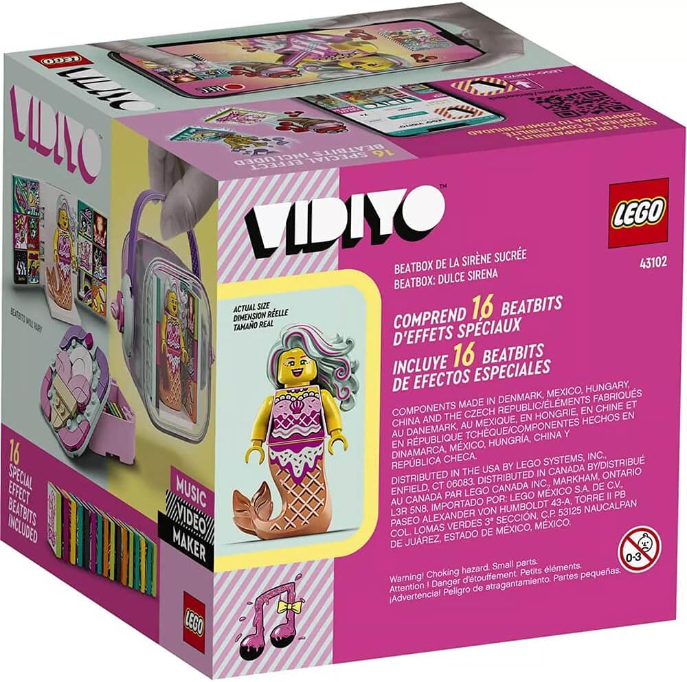 ( Box Damage ) LEGO VIDIYO Candy Mermaid Beatbox 43102 Building Kit with Minifigure; Creative kids will love producing pop music videos full of songs, dance moves, and effects.