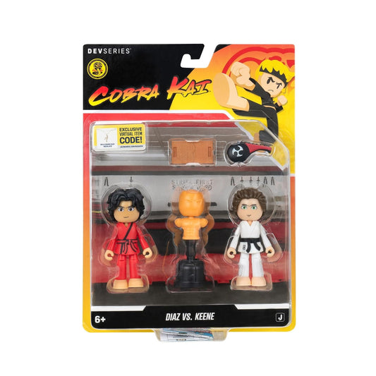 DevSeries Cobra Kai Ultimate Action figure: Diaz vs. Keene Game Pack – 2.75" Action Figures with Accessories & Exclusive Virtual Item
