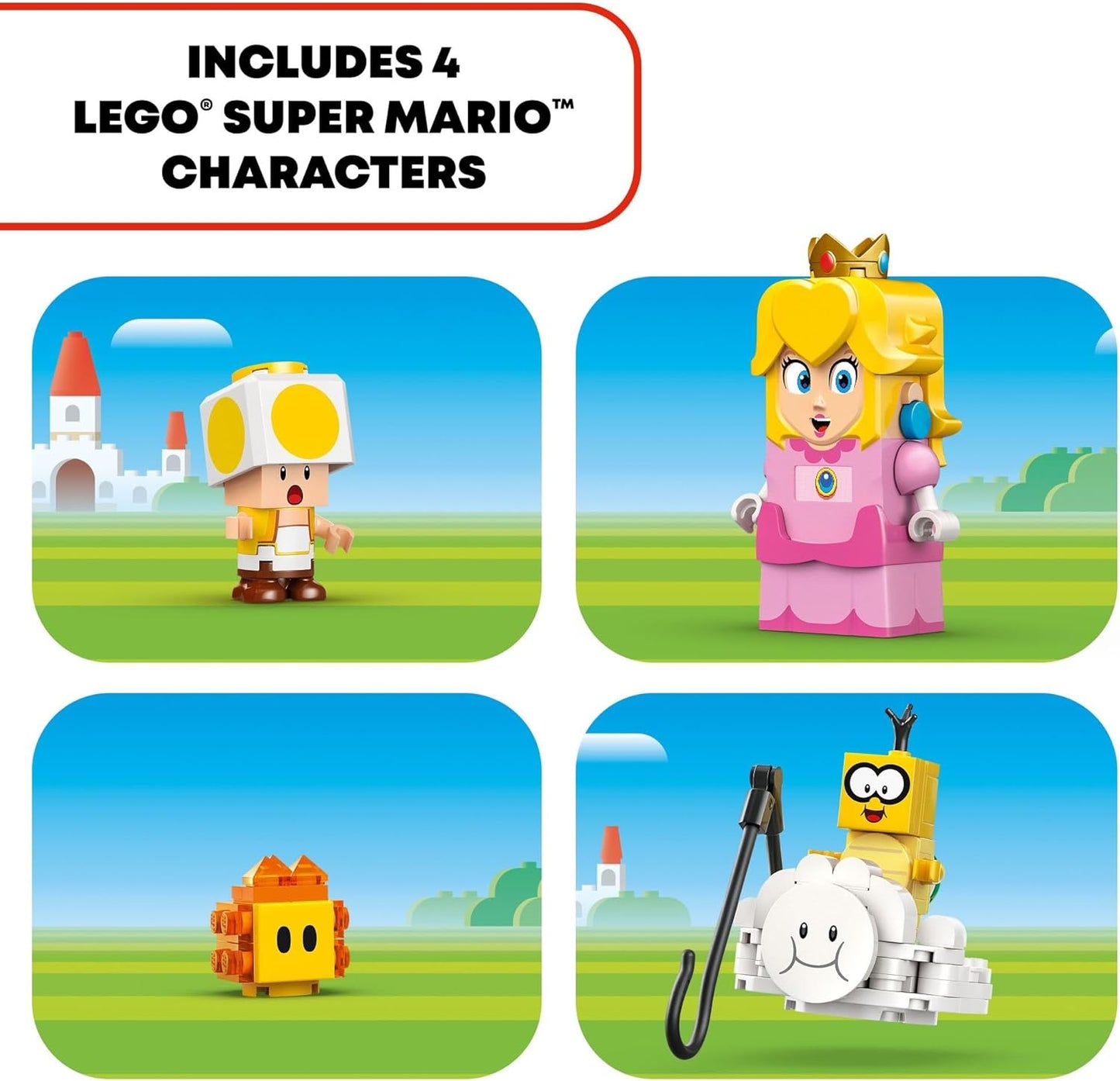 LEGO 71441 Super Mario Adventures with Interactive Peach Princess Toy, Super Mario Playset for Kids, Yellow Toad Figure, Nintendo Toy Gift for Girls, Boys and Any Gamers Ages 6 and Up