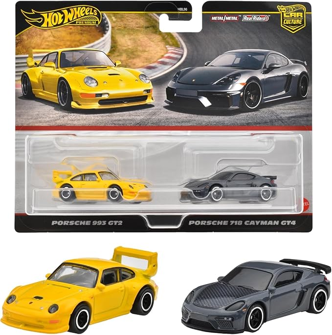 Hot Wheels Premium Car Culture Porsche 993 GT2 & Porsche 718 Cayman GT4