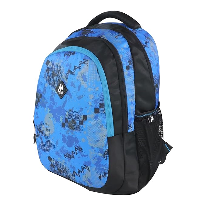 Mike School Bags Trio Backpack – 17L | Stylish & Spacious Blue Backpack