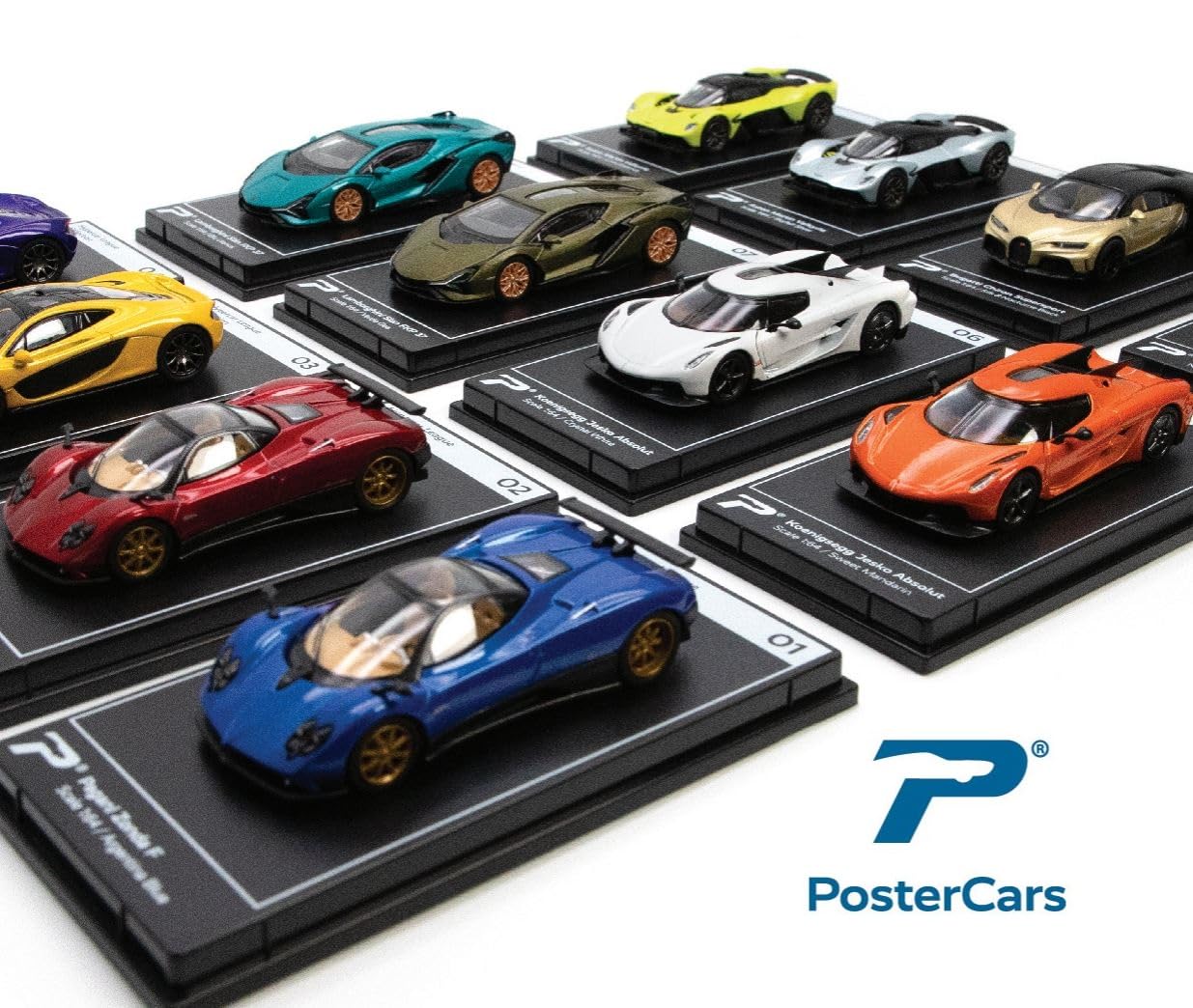 PosterCars 1:64 Lamborghini Sián FKP 37 – Blu Uranus | Hypercar League Collection No.8 Diecast Model