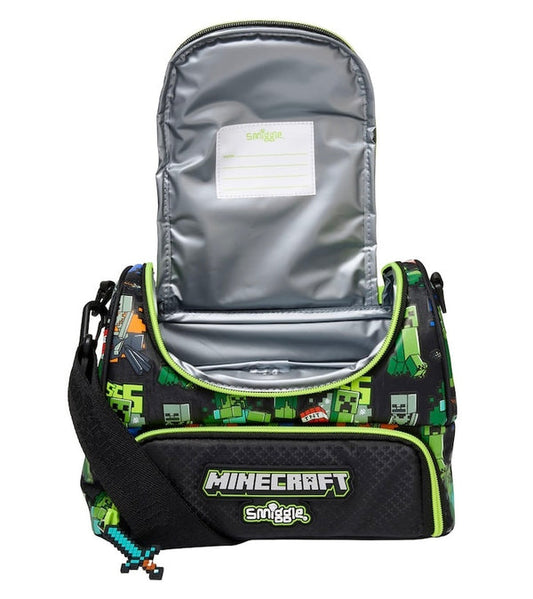 Smiggle Lunch Bag : Minecraft Double Decker 7 Inch For Kids