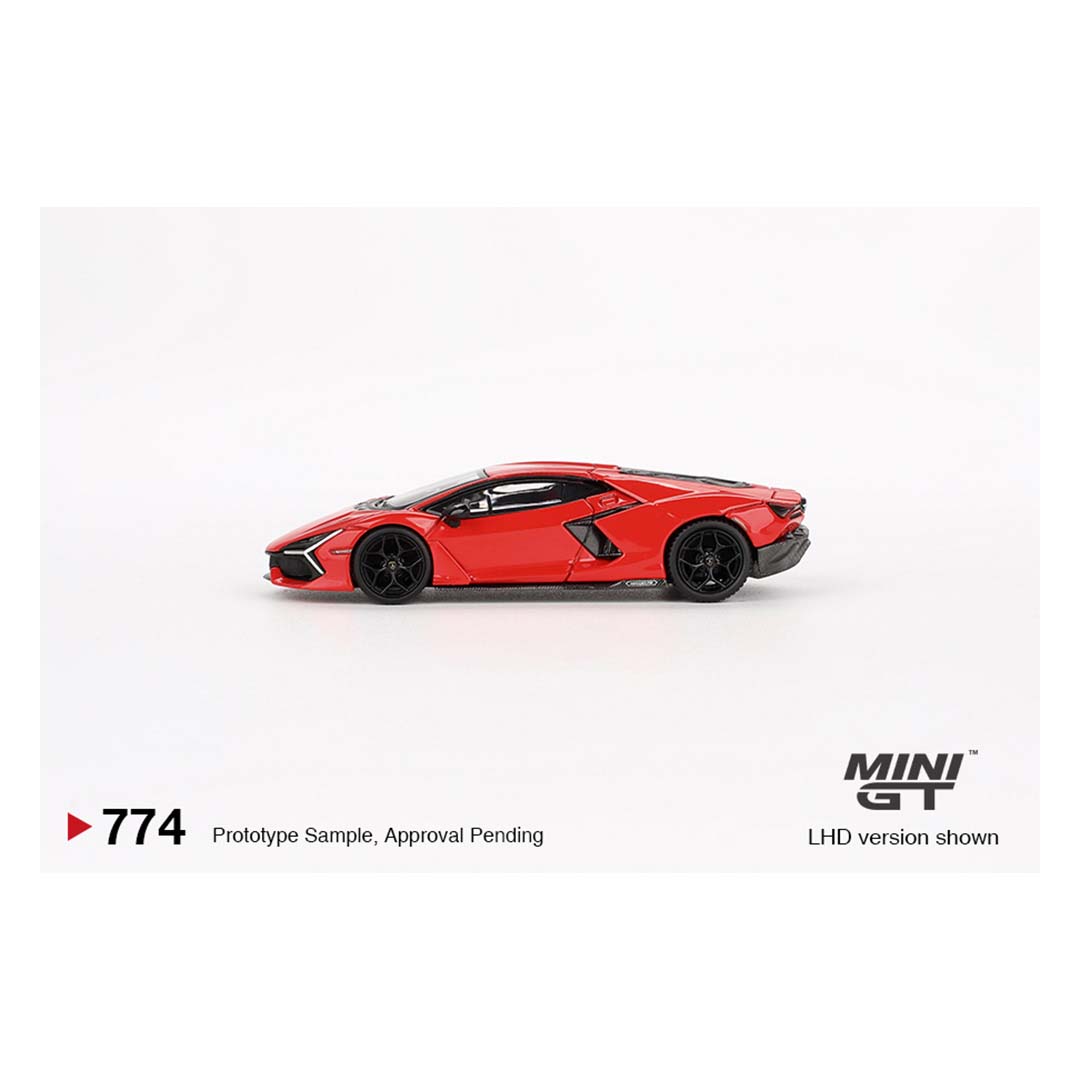 Mini GT 1:64 Lamborghini Revuelto – Arancio Dac Lucido (LHD) Diecast Scale Model Car