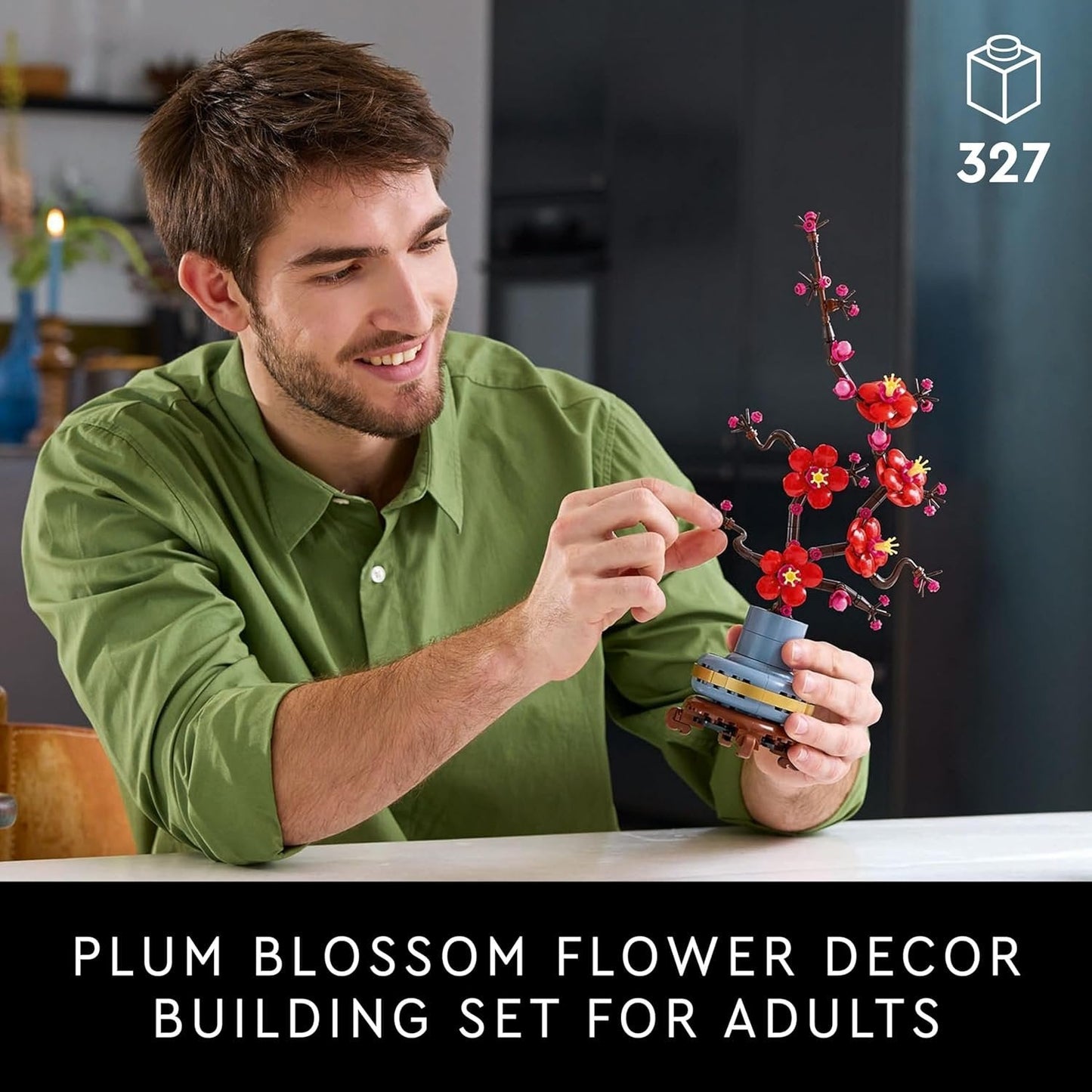 LEGO Icons Plum Blossom Flower Decor Display Set 10369 (327 Pieces)- Botonical Collection
