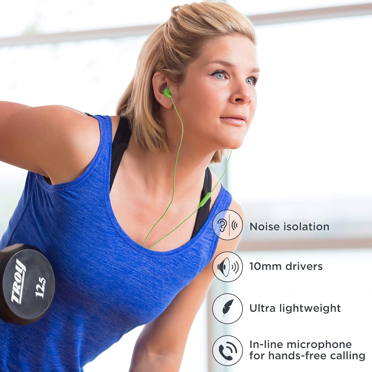 Motorola Earbuds 2 Wired in Ear Headphone with Mic (Blue)