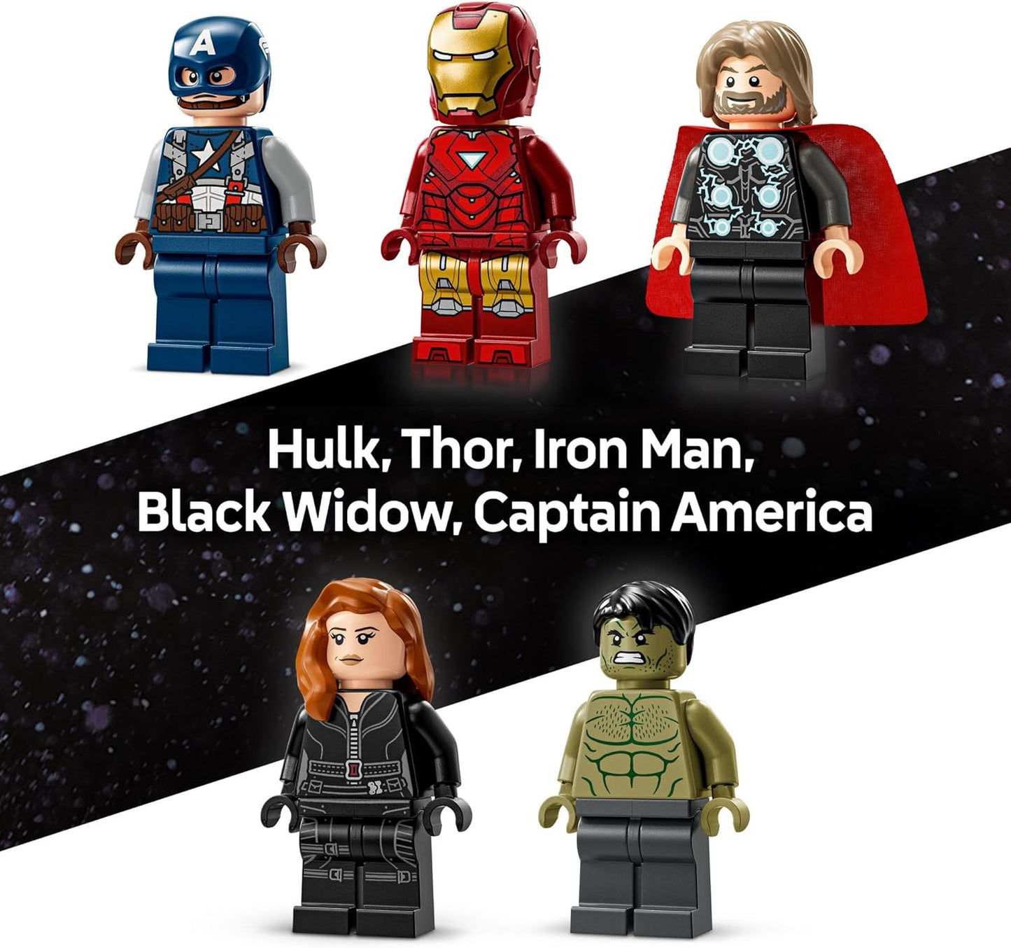 LEGO 76313 Marvel : Marvel Logo & Minifigures Building Set (931 Pieces)