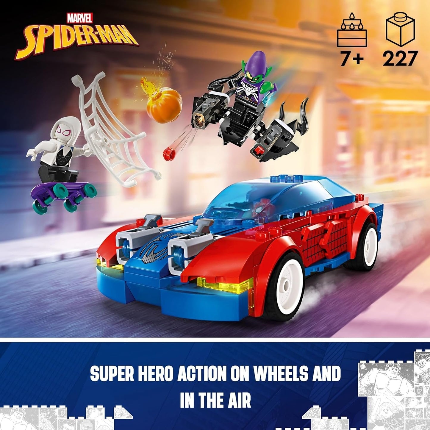 LEGO Marvel Spider-Man Race Car & Venom Green Goblin 76279 (227 Pieces)